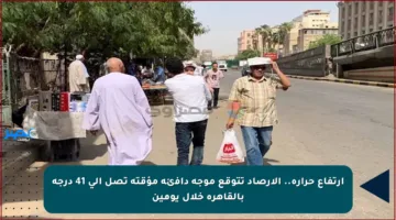 ارتفاع حرارة.. الأرصاد تتوقع موجة دافئة مؤقتة تصل إلى 41 درجة بالقاهرة خلال يومين